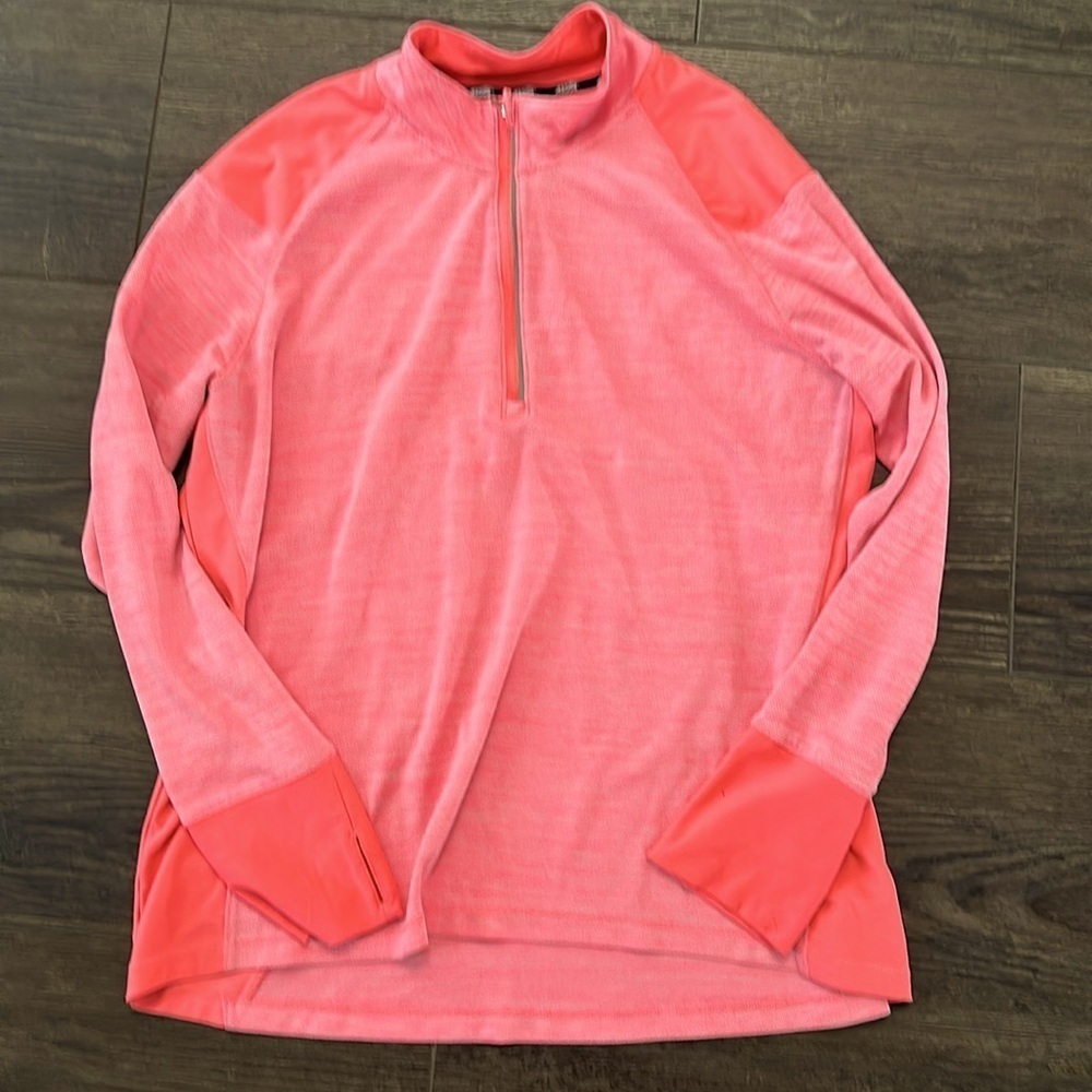 Avia woman’s hoarder, zippered front pull over long sleeve athletic shirt XXL